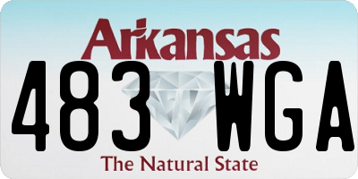 AR license plate 483WGA