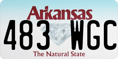 AR license plate 483WGC