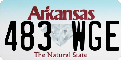 AR license plate 483WGE