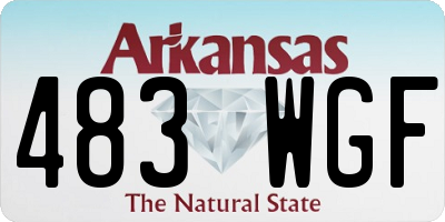 AR license plate 483WGF