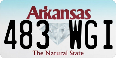 AR license plate 483WGI