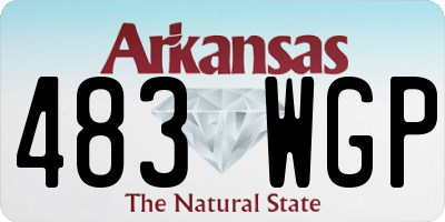 AR license plate 483WGP