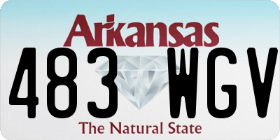 AR license plate 483WGV