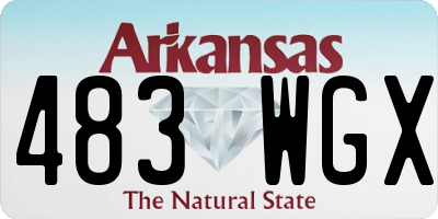 AR license plate 483WGX