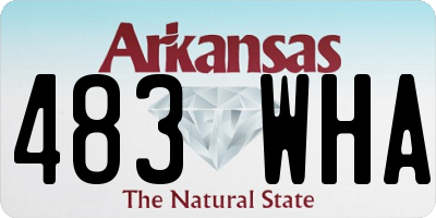 AR license plate 483WHA