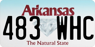 AR license plate 483WHC