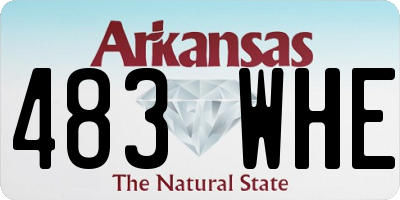 AR license plate 483WHE