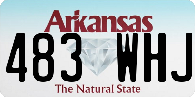 AR license plate 483WHJ