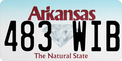 AR license plate 483WIB