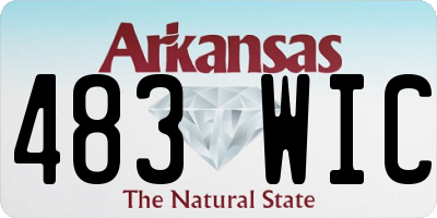 AR license plate 483WIC