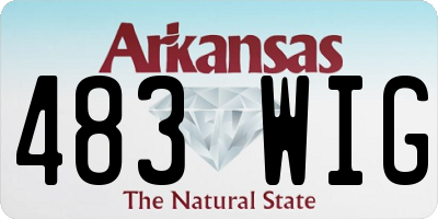 AR license plate 483WIG