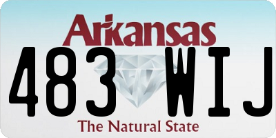 AR license plate 483WIJ