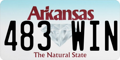 AR license plate 483WIN