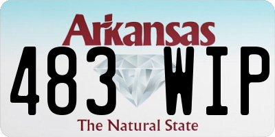 AR license plate 483WIP