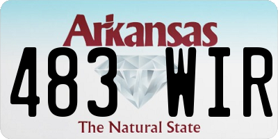 AR license plate 483WIR
