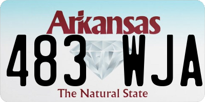 AR license plate 483WJA