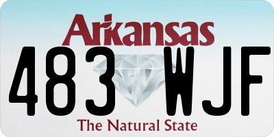 AR license plate 483WJF