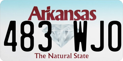 AR license plate 483WJO