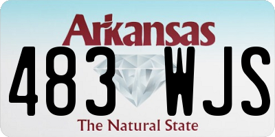 AR license plate 483WJS
