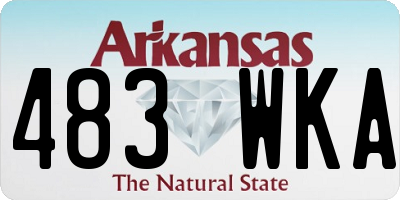 AR license plate 483WKA