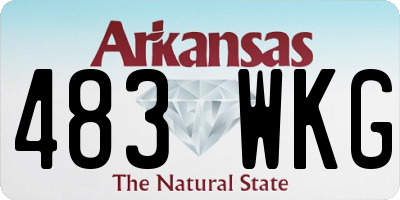 AR license plate 483WKG