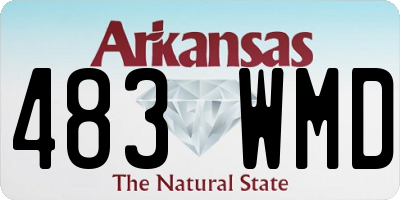 AR license plate 483WMD