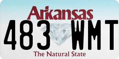 AR license plate 483WMT