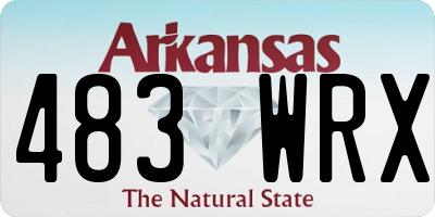 AR license plate 483WRX