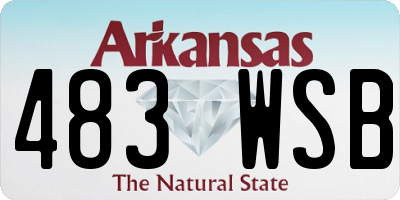 AR license plate 483WSB