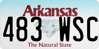 AR license plate 483WSC