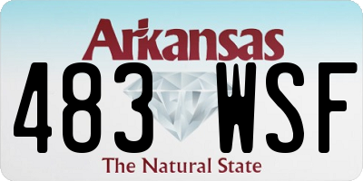 AR license plate 483WSF