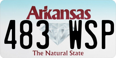 AR license plate 483WSP