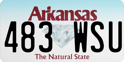 AR license plate 483WSU