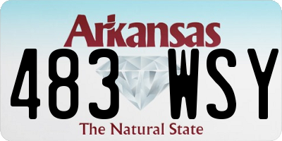 AR license plate 483WSY