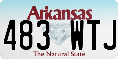 AR license plate 483WTJ
