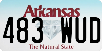AR license plate 483WUD