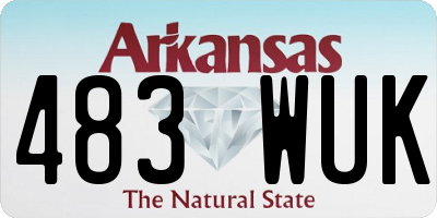 AR license plate 483WUK