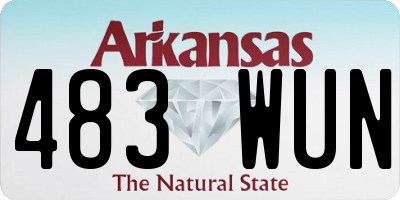 AR license plate 483WUN