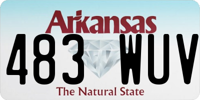 AR license plate 483WUV