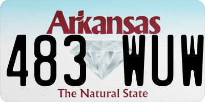 AR license plate 483WUW