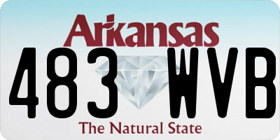 AR license plate 483WVB