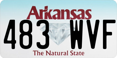 AR license plate 483WVF