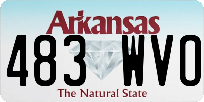 AR license plate 483WVO