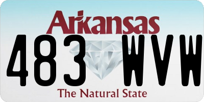 AR license plate 483WVW