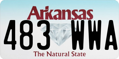 AR license plate 483WWA