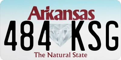 AR license plate 484KSG