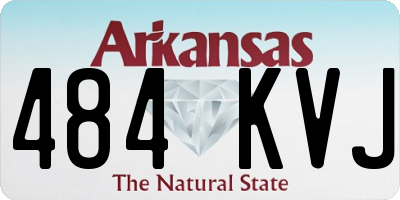 AR license plate 484KVJ
