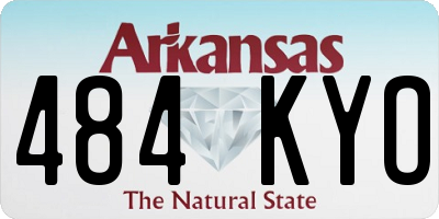 AR license plate 484KYO