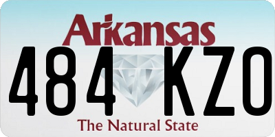 AR license plate 484KZO
