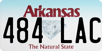AR license plate 484LAC
